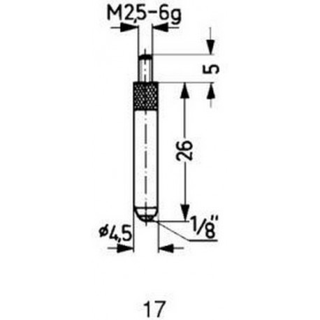 Touche de mesure carbure type 17/26,0mm KÄFER 1 PCS