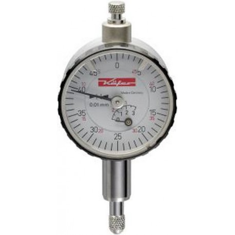 Petit comparateur, Käfer, Ø extérieur : 40 mm, Lecture 0,01 mm, Plage de mesure 5 mm, 1 tour d'aiguille : 0,5 mm