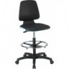 Chaises Labsit 4 bleu Plastique-cuir,avec roues