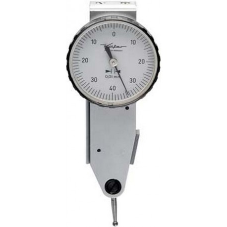 Comparateur à palpeur orientable, Käfer, Ø de la bague extérieure : 32 mm, Lecture 0,010 mm, Plage de mesure 0,5 mm, Graduation du cadran : 0-25-0
