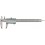 Pied à coulisse de poche haute précision DUO-FIX, DGBM, Plage de mesure : 150 mm, Long. des becs 40 mm, Vernier inférieur 1/20 (0,05) mm