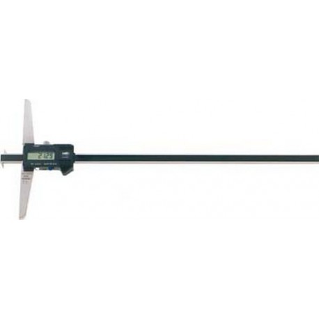 Jauge de profondeur numérique DIGI-MET® pour mesure de gorges et d'écarts, Plage de mesure : 300 mm, Modèle à vis de blocage, Long. de l'embase 150 mm
