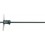 Jauge de profondeur numérique DIGI-MET® pour mesure de gorges et d'écarts, Plage de mesure : 300 mm, Modèle à vis de blocage, Long. de l'embase 150 mm
