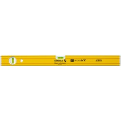 Niveau à bulle, profilé rectangulaire nervuré en métal léger, Modèle : Avec une nivelle verticale, Long. 30 cm, Type 80 A