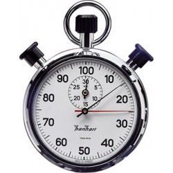 Double chronomètre de précision, Graduation : 1/100 min, Durée d'affichage 30 min, Poids 130 g