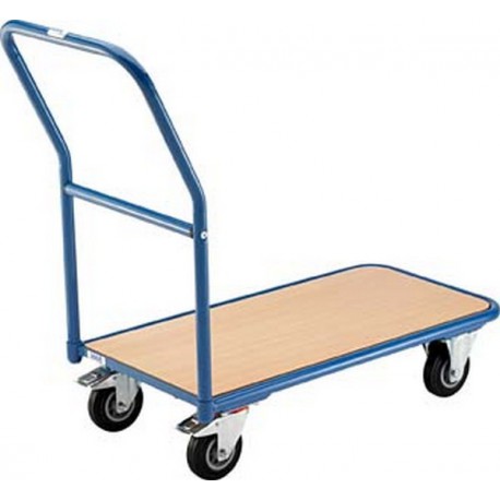 Chariot magasin, Capacité : 200 kg, Ø de roue 125 mm, Dimensions 1250 x 600 x 910 mm, Plateau : 1000 x 600 mm, Poids propre : 20 kg
