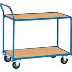 Chariots de transport légers, Capacité : 250 kg, Dimensions 980 x 509 x 1030 mm, Plateau 850 x 500 mm, Ø de roue : 125 mm, Poids : 29 kg