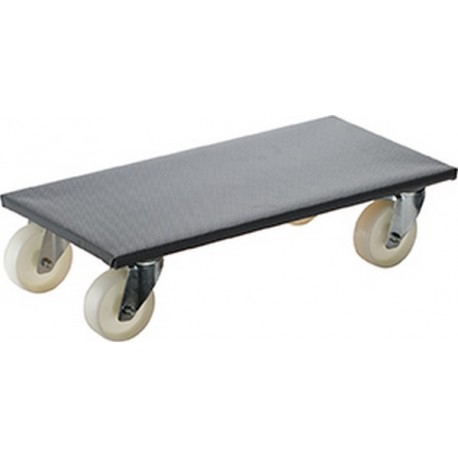 Rouleur multi-usage, Capacité : 250 kg, Larg. : de plaque 350 x 600 mm, Encombrement en hauteur 145 mm, Ø de roue : 100 mm, Modèle de roue en caoutchouc