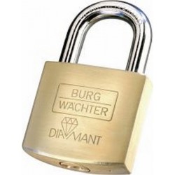 Cadenas en laiton « Diamant », Taille : 50, Epaisseur de l'étrier 9 mm, Hauteur intérieure de l'étrier 28 mm