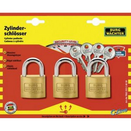 Jeu de cadenas en laiton C-Line, Taille : 40, Epaisseur de l'étrier 6 mm, Hauteur intérieure de l'étrier 22 mm, Quantité : 4 pièces