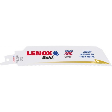 Lame scie sabre 152x25x09mm 14 dents Pack a 5 Unités LENOX