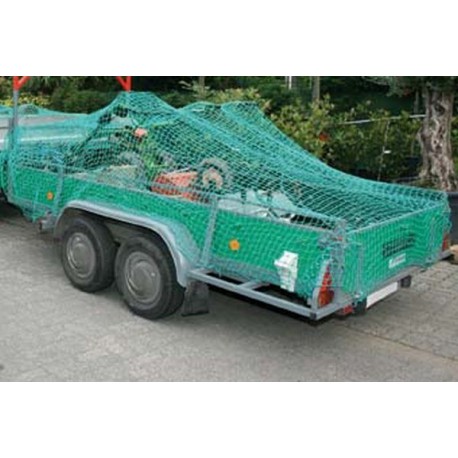 Filet de sécurité, Dimensions : 1,5 x 2,2 m, Domaines d'utilisations Remorque, Accessoires inclus -, Couleur : vert