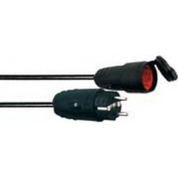Câble de rallonge, Type de câble : H05 RR-F 3G1,5, Long. de câble 5 m, Qualité du câble Caoutchouc