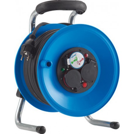 Enrouleur de câble, plastique, IP 44, qualité de câble néoprène, Type de câble : H07 RN-F 3G1,5, Long. de câble 25 m