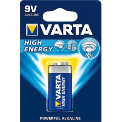Pile High Energy, Modèle : Bloc E / Bloc 9 V / 6LR61, Contenu du paquet 1 pièce, Tension 9,0 V