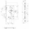 Serrure à mortaiser.PZ55/72/920rd PAF-E12010DRER geb