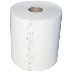Rouleau d'essuie-mains pour distributeur, Modèle : 1 Épais. :, Feuilles par rouleau 790, Couleur blanc naturel (par 6)