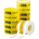Bande d'étanchéité pour raccords filetés PTFE, Modèle : 12 mm x 12 m (100 g/m²), Pour filetage Filet grossier ''GRp'', Couleur Noyau jaune/enveloppe jaune (Par 10)