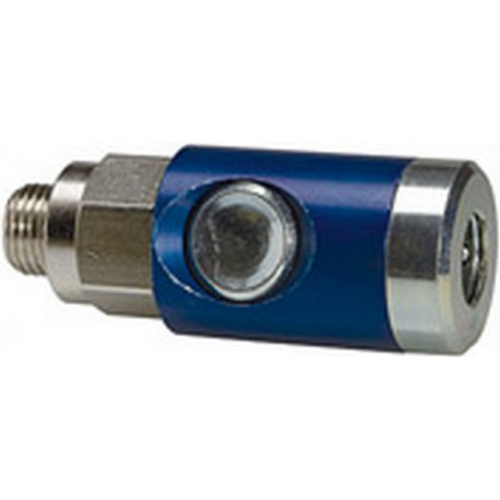 Raccord de sécurité avec bouton-poussoir rotatif 7,4mm filetage mâle F1/4" RIEGLER 1 PCS