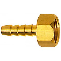 Embout à olive à visser à filetage femelle, Raccord : G 3/8 pouces, Pour tuyau flexible LW 8 mm, OC 19 mm, Long. : 36 mm
