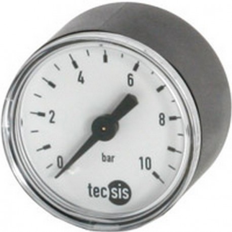 Manomètre, central arrière, Ø nominal : 63 mm, Raccord G 1/4 pouces, Plage d'affichage 0-10 bar