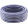 Tuyau tissu en PVC transparent, Dimensions : 6 x 3 mm, Long. 25 m
