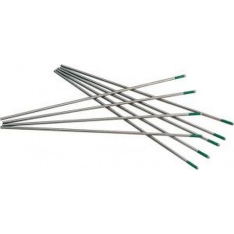 Electrode en tungstène couleur verte, Ø : 1,6 mm (Par 10)