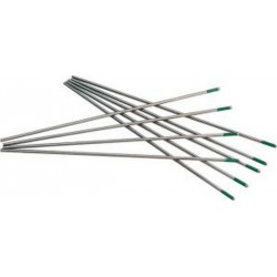 Electrode en tungstène couleur verte, Ø : 2,0 mm (Par 10)