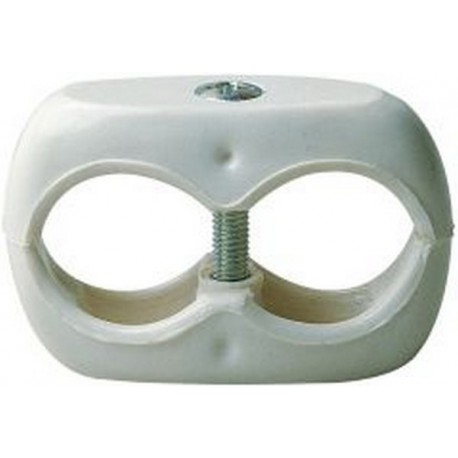 Pince double/Pince double pour tuyaux souples, Modèle : Plastique, Ø 16/16 mm (Par 100)