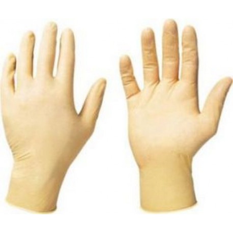 Gants jetables, latex poudré, Taille : 8