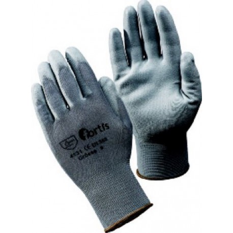 Gant en tricot avec polyuréthane à tricot fin, gris, Taille : 9 (par 10)