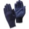 Gant en tricot, coton polyester, bleu, Taille : 7 (par 12)