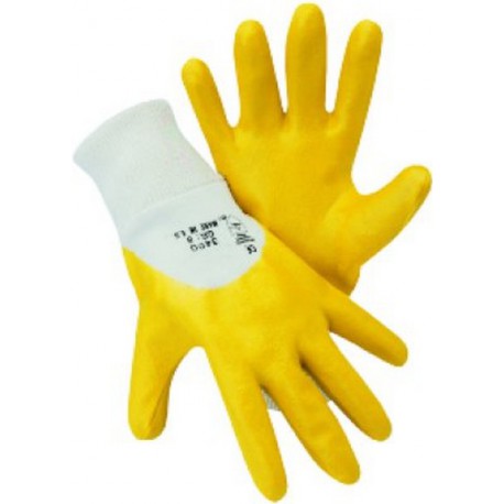 Gants en nitrile Mechanic jaune, Taille : 7 (par 12)