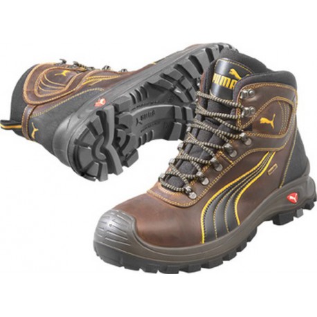 Chaussure de sécurité de chantier, S3 HRO, brune, Puma, 630220, Taille : 45