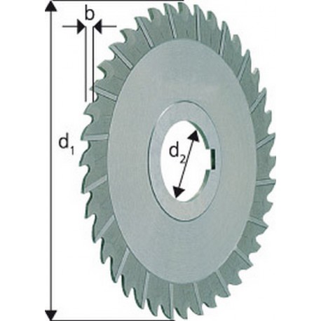 Fraise 3 tailles étroite, Ø x Larg. : d1 - js16 x b - k11 : 63 x 2,5 mm, Alésage d2 - H7 22 mm, Nombre de dents 28