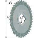 Fraise 3 tailles étroite, Ø x Larg. : d1 - js16 x b - k11 : 63 x 3,0 mm, Alésage d2 - H7 22 mm, Nombre de dents 28