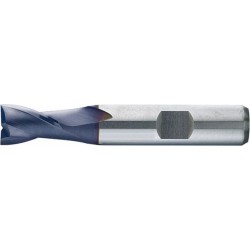 Fraise à rainurer extra courte, type N, en acier à coupe rapide à 8% de cobalt, surface recouverte de TiAIN, Ø d1 - e8 : 4,0 mm, Long. totale l1 51 mm