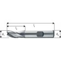 Fraise à rainurer extra courte, type N, en acier à coupe rapide à 8% de cobalt, sans revêtement, Ø d1 - e8 : 6,0 mm, Long. totale l1 52 mm