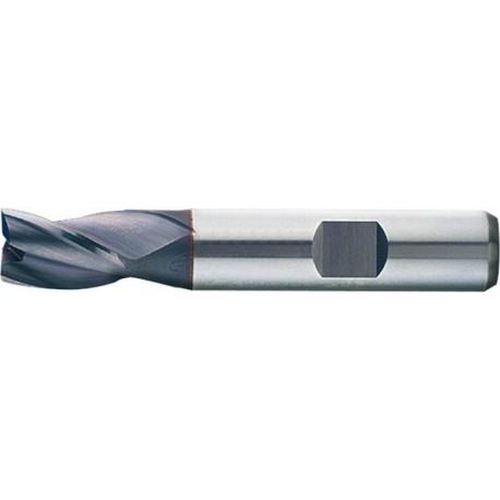 Fraise à rainurer extra courte, type N, en acier à coupe rapide à 8% de cobalt, surface recouverte de TiAIN, Ø d1 - e8 : 2,0 mm, Long. totale l1 48 mm