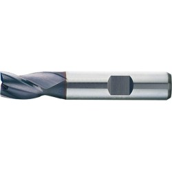 Fraise à rainurer extra courte, type N, en acier à coupe rapide à 8% de cobalt, surface recouverte de TiAIN, Ø d1 - e8 : 6,0 mm, Long. totale l1 52 mm