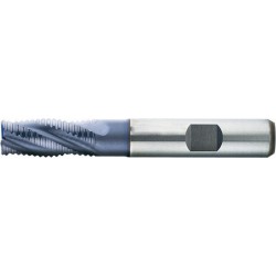 Fraise d'ébauche courte, type NR, 4 dents, en acier à coupe rapide à 5% de cobalt, surface recouverte de TiAIN, Ø d1 - k12 : 6,0 mm