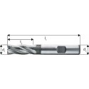 Fraise d'ébauche courte, type HR, 3 à 6 dents, en acier à coupe rapide à 10% de cobalt, sans revêtement, Ø d1 - k12 : 10,0 mm