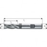Fraise d'ébauche courte, type HR, 3 à 6 dents, en acier à coupe rapide à 10% de cobalt, sans revêtement, Ø d1 - k12 : 20,0 mm