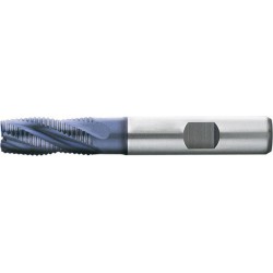Fraise d'ébauche courte, type HR, 3 à 6 dents, en acier à coupe rapide à 10% de cobalt, surface recouverte de TiAIN, Ø d1 - k12 : 5,0 mm