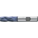Fraise d'ébauche courte, type HR, 3 à 6 dents, en acier à coupe rapide à 10% de cobalt, surface recouverte de TiAIN, Ø d1 - k12 : 5,0 mm