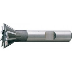 Fraise conique, forme C, 45°, Ø d1 - js16 : 22,0 mm, Long. totale l1 67 mm, Hauteur de coupe b - js 14 6,0 mm, Ø queue d2 - h6 : 12 mm, Dents : 8