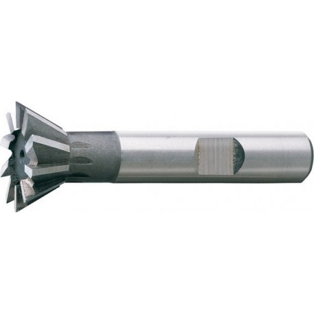 Fraise conique, forme C, 60°, Ø d1 - js16 : 38,0 mm, Long. totale l1 80 mm, Hauteur de coupe b - js 14 16,0 mm, Ø queue d2 - h6 : 16 mm, Dents : 14