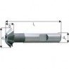 Fraise conique, forme D, 45°, Ø d1 - js16 : 38,0 mm, Long. totale l1 80 mm, Hauteur de coupe b - js 14 10,0 mm, Ø queue d2 - h6 : 16 mm, Dents : 14
