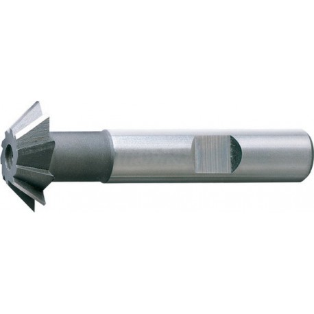 Fraise conique, forme D, 60°, Ø d1 - js16 : 16,0 mm, Long. totale l1 60 mm, Hauteur de coupe b - js 14 6,3 mm, Ø queue d2 - h6 : 12 mm, Dents : 6