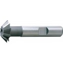 Fraise conique, forme D, 60°, Ø d1 - js16 : 32,0 mm, Long. totale l1 80 mm, Hauteur de coupe b - js 14 12,5 mm, Ø queue d2 - h6 : 16 mm, Dents : 12